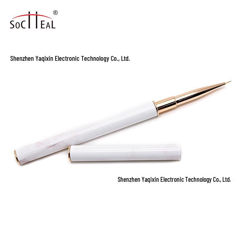 

Red Dye Gel Nail Art Brush with Lid and White Metal Handle