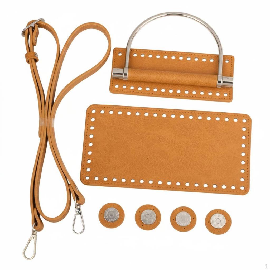4 Pieces Crochet Bag Bottom and Strap Set Beginner Friendly Kit Easy To Assemble DIY