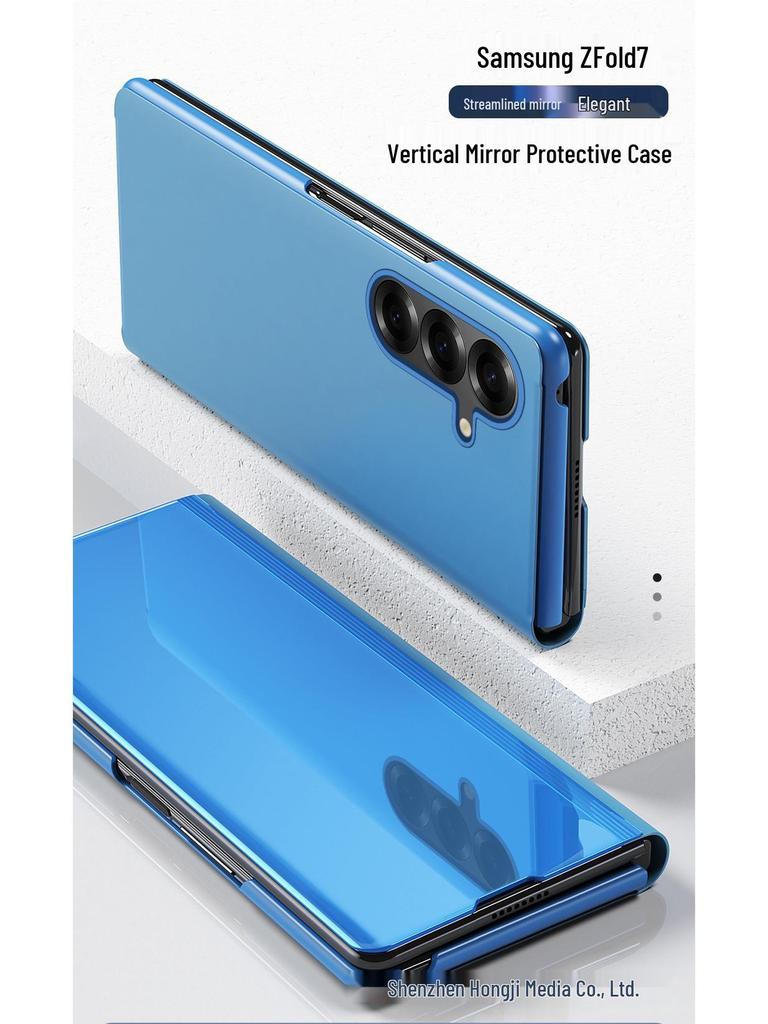 Husă Flip Oglindă 3D cu Suport pentru Samsung Z Fold7/Oppo Find N3