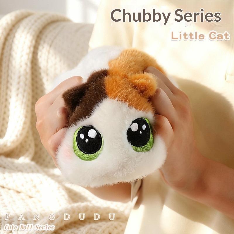 Chubby Black Cat Stuffed Plushie Squeezable Soft Cat Toy 1PC Perfect for Cat Lovers Collectible Gift Home Decoration