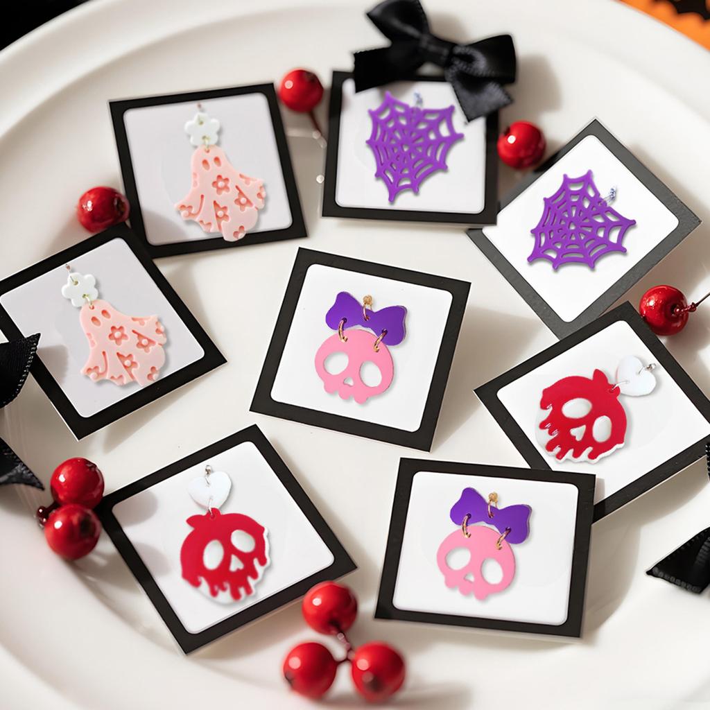 Halloween Thema Ohrringe Form mit Kürbis Geist Design Anhänger Formen Silikon Textur Geeignet für Schmuckherstellung