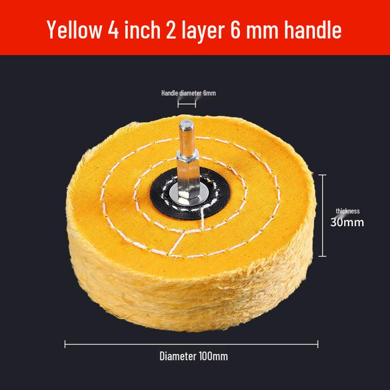 Mirror-Polished Stainless Steel & Wool Grinding Head Tool