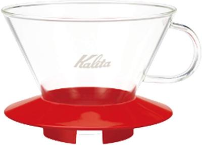Kalita Coffee Dripper Wave Series That Allows You To Enjoy the Brewing Process Glass Dripper for 2 To 4 People Made of Glass Red Drip Equipment For 2