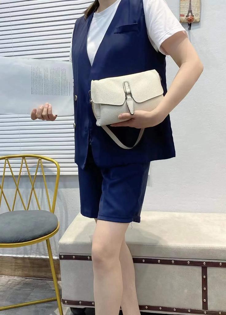 High Quality Cow Leather Women's Shoulder Bag Crossbody Lady Casual Handbag Underarm Pouch Multiple Compartments Messenger Bag