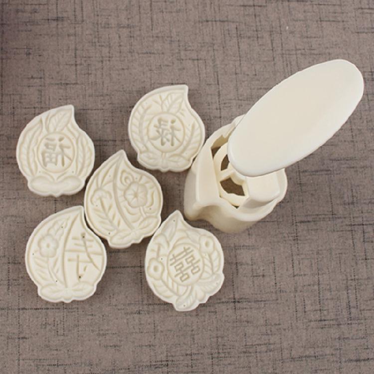 Hand Pressure Dessert Molds Peach Shape Cookie Molds Dessert Maker Festival making Cookie Pastries Tool