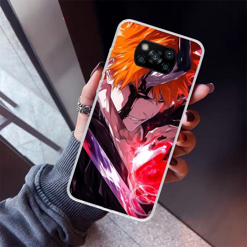 

Kurosaki Ichigo Bleach Phone Case For Xiaomi Poco X7 X6 X5 Pro F7 Ultra Redmi 15C 15 13 13C 12 12C 10 10A 10C 9 9A 9C 9T Shell P Xiaomi Poco X6 Pro
