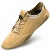 Leather Men Casual Shoes Males Boat Shoes Fashion Sneakers Breathable Mens Loafers Shoes Luxury Elegantes Lace-Up Walking Dress