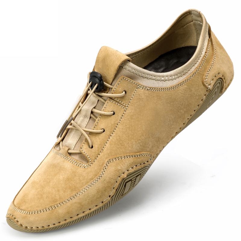 Leather Men Casual Shoes Males Boat Shoes Fashion Sneakers Breathable Mens Loafers Shoes Luxury Elegantes Lace-Up Walking Dress