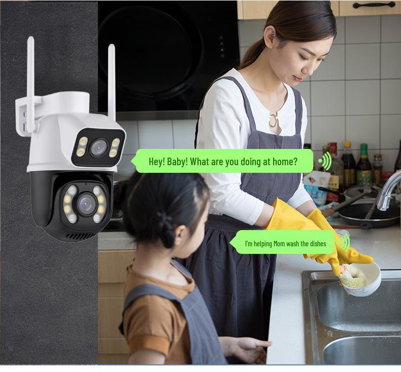 ICSEE Dual Lens 360° HD Night Vision Waterproof WiFi 4G Outdoor Surveillance Camera