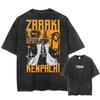 Bleach Kenpachi Zaraki "11. Division" Vintage Washed Oversized T-Shirt | Unisex Anime Streetwear Tee