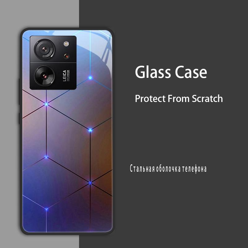 For Xiaomi 13T 13T Pro Case Cover Tempered Glass Case Hard Shockproof Coque Bumper For Xiaomi Mi 13T Pro Mi13T Pro Protect Case