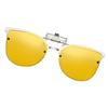 Polarized Sunglasses for Night Attaches Over Suitable for Night Night Rainy Day and Night Use Polarized [KANGYONG] Clip-on Driving, Yellow, Flip-up