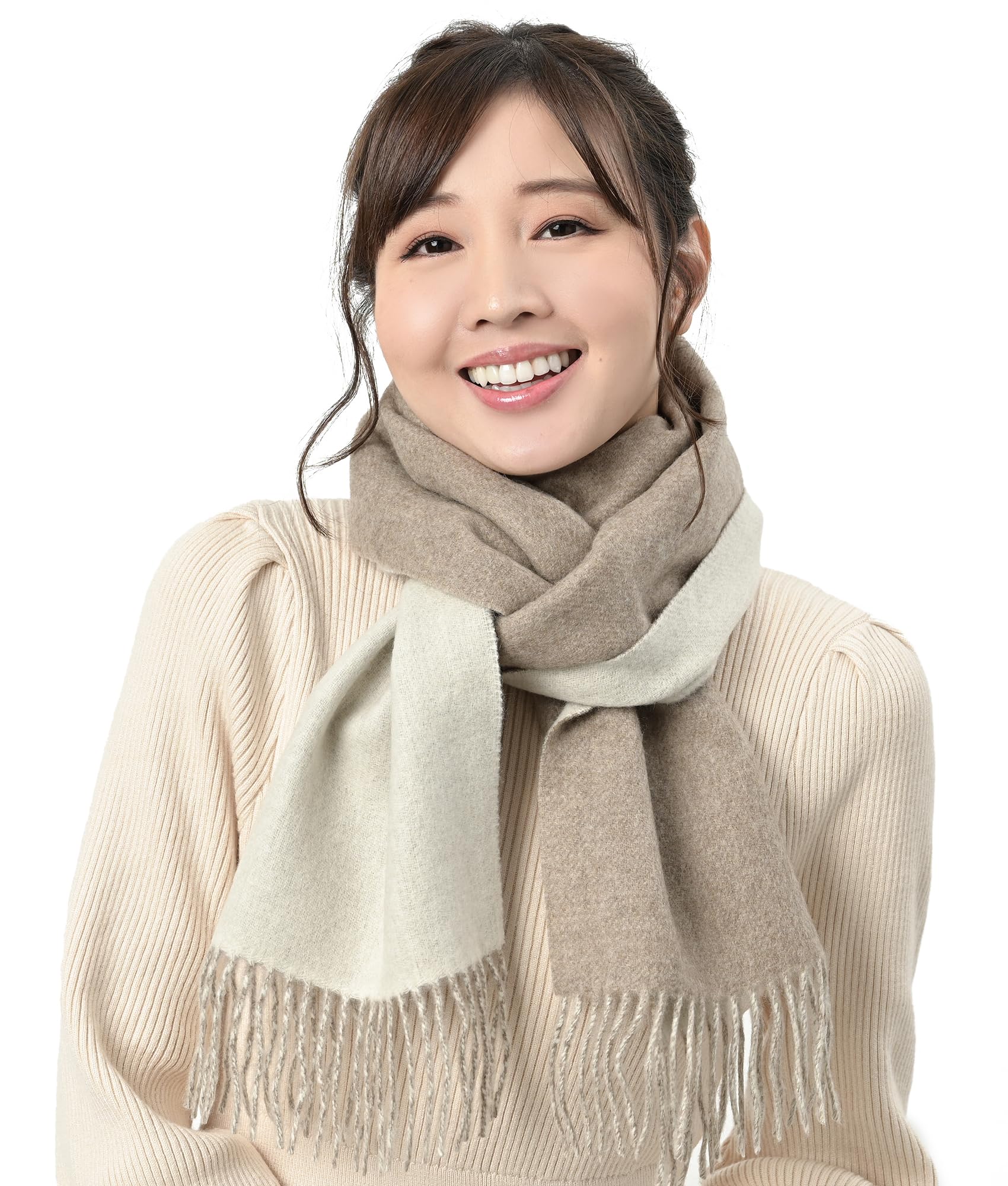 

ENTRAMBI Кашемировый Внутренний Чистый Однотонный Подарочный Шарф, Палантин, 100% Кашемир, Монголия, Кашемир, Женский Мужской, Клетка, (Мокко Браун)