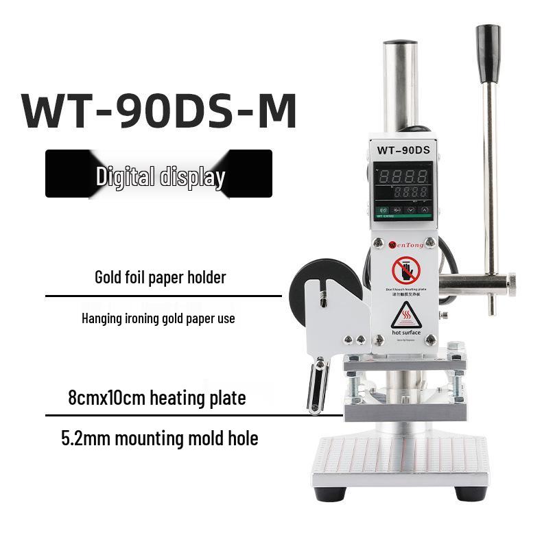 Compact Manual Leather Embossing Machine for PU Branding and Packaging Logos
