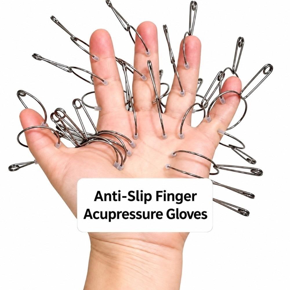 10Pcs Metal Ear Reflexology Massage Clips Silicone Tip Ear Therapy Spring Clips Facial Relaxation