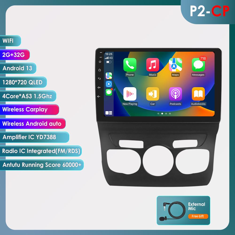 Hizpo 8G 128G 2Din Android 12 Car Radio for Citroen C4 2 B7 2013 2014 2015 2016 Multimedia Video Player Stereo RDS Nav GPS Bluetooth  RDS DSP DVR Cam