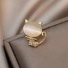 Mini Cute Opal Clover Flower Brooches for Women CZ Crystal Rhinestone Flower Lapel Pin Clothing Kawaii Korean Jewelry