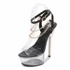 Fashion Fashion Women's Sandals Platform Party Pumps Patent Leather15CM Square Heel Summer Buckle Strap Peep Toe Women\'s Heeled Shoes