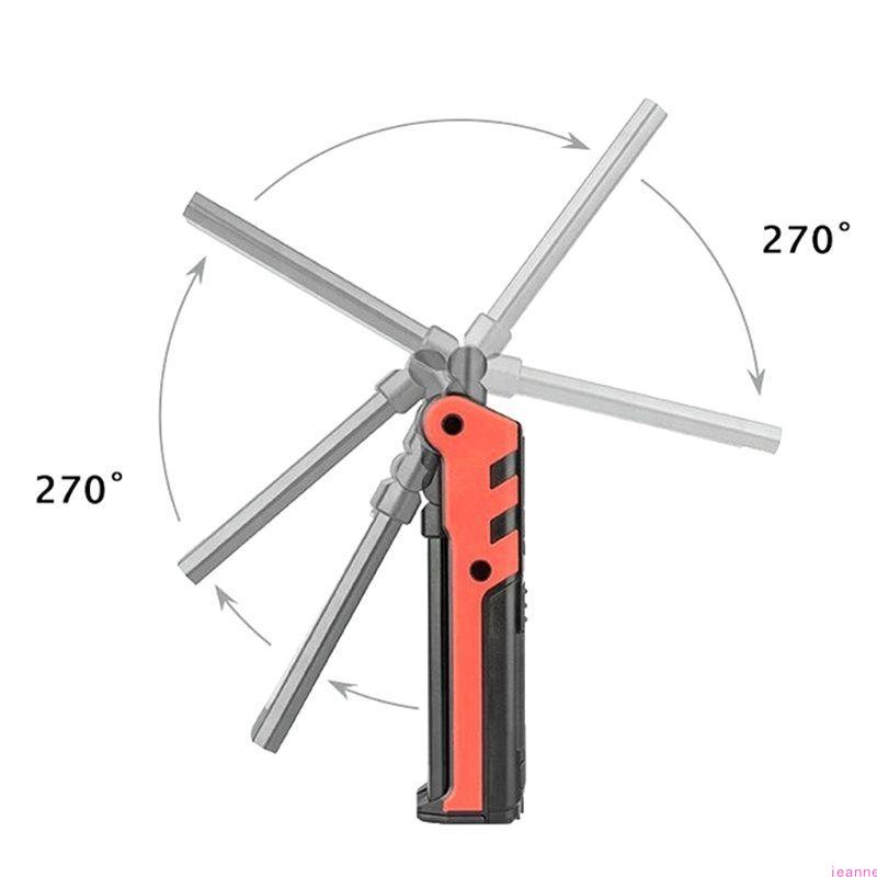 Super Bright COB LED Working Light With Magnetic Base & Hook USB Rechargeable Di