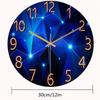 Glass Wall Clock Modern Design Landscape Light Luxury Colorful Art Reloj Pared Decorativo Clocks Living Room Bedroom Home Decor