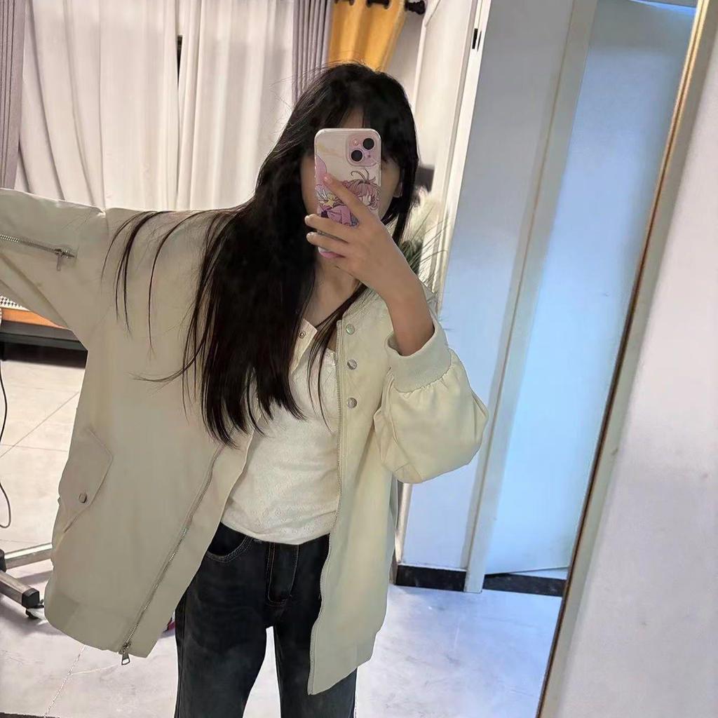 2025 Wiosna/Jesień Amerykańska Retro Studencka Kurtka Baseballowa - Casualowa, Wszechstronna i o Luźnym Kroju