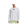 Under Armour Summit Solid Logo Print Crew Neck Long Sleeve Sweatshirt Women Sweatshirt White 1374118-100