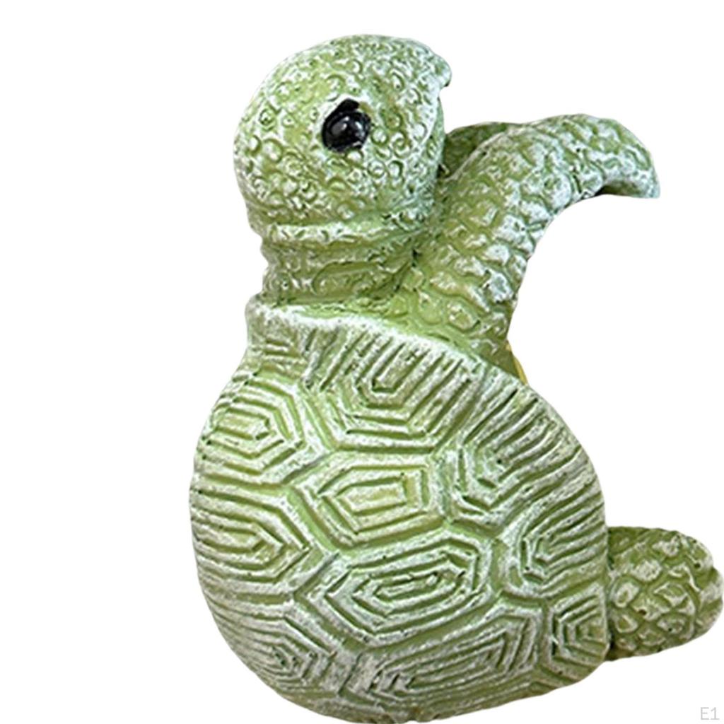 Cute Climbing Turtle Plant Pot Hanger Planter Decoration for Yard Lawn Patio Green