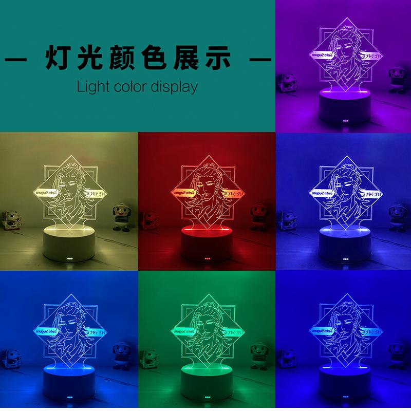 Jujutsu Kaisen 3d Night Light Led Decoration Gojo Satoru Geto Suguru Ryomen Sukuna Anime Gift For Birthday