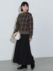 Knit High Neck Check Knit Pullover BEIGE ONE SIZE [Beams Heart] L/S Women's