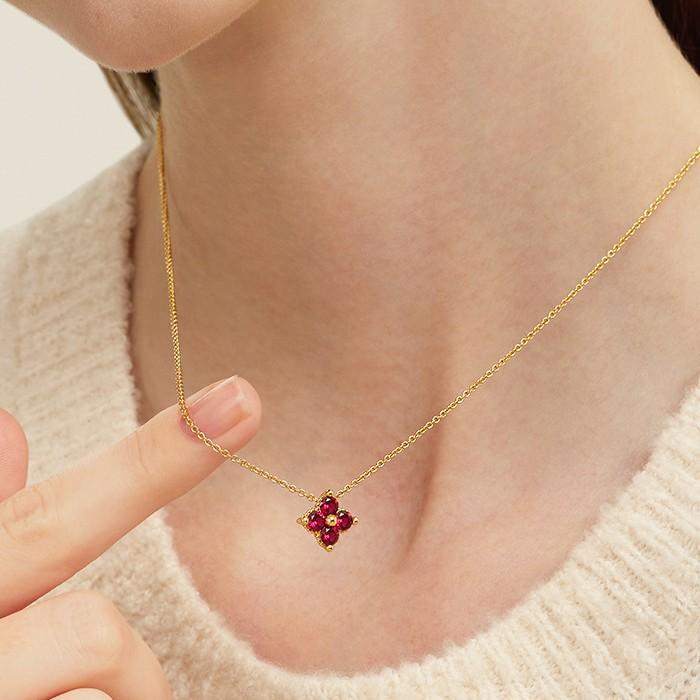 BELLA BOX Xingman Four-Leaf Clover Hand Chain Necklace Earrings Women's Instagram Spring Nature-themed Best Friends Set