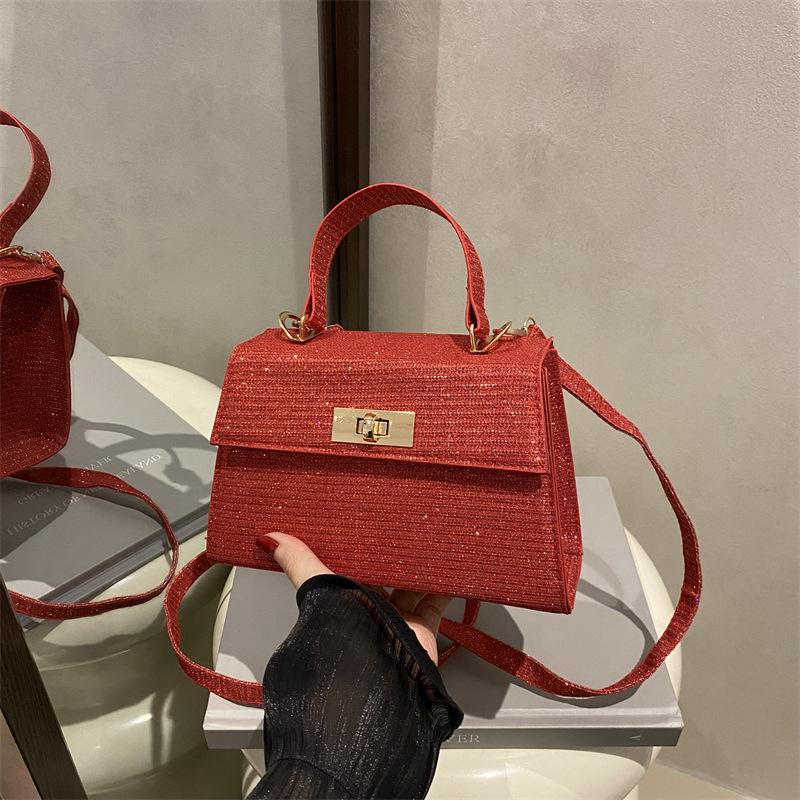High Texture Handbag Women's 2025 New Trendy Fashion Versatile Shoulder Messenger Bag Retro Small Square Bag