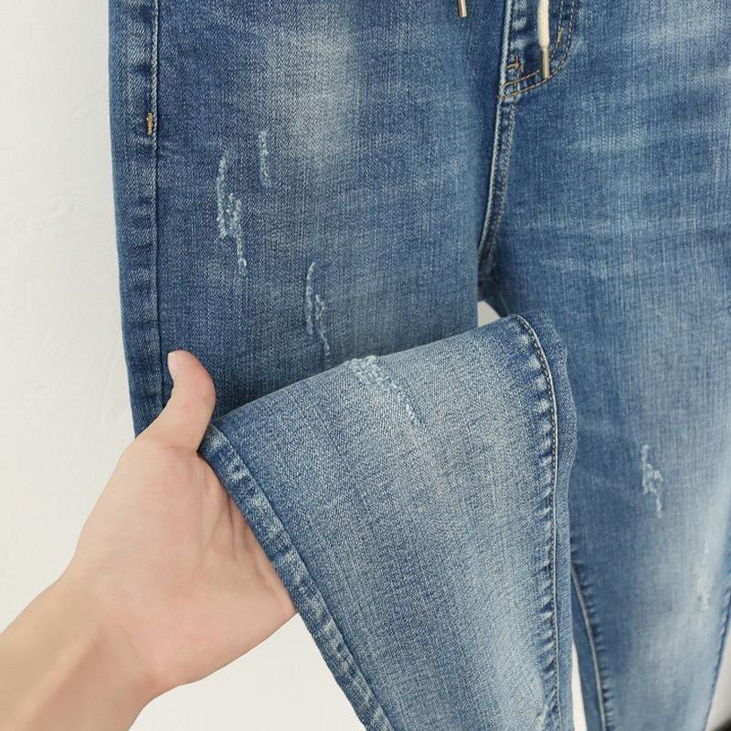 High Waist Women's Fashion Casual Jeans Boyfriend Denim Jeans Pencil Feet Pants