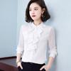 Women's Ruffled Chiffon Long Sleeve Shirt - Spring/Autumn Western Style Top