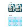 2Set Mouse Feet Mouse Skates Stickers Pad Rounded Glides Curved Edges Replacement for GPXS GPW Mouse