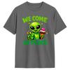 Unisexs TShirts UFO We Come in Space Alien Novelty Cotton Tee Shirt Short Sleeve T Shirts Crew Neck Clothes Original