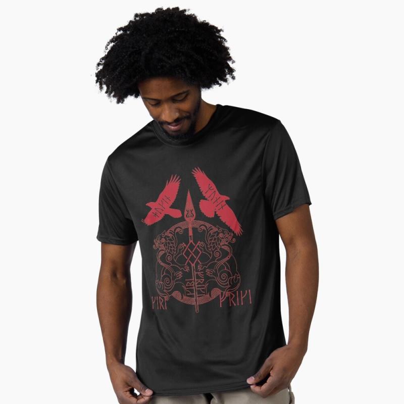 0415 Norse Mythology Spear of Odin Gift t shirt Gungnir Runes Geri Freki Huginn Muninn Graphic clothes 100 cotton All size top S