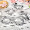 4/6Pcs Easter Rabbit Eggs Cookie Cutter Set Stainless Steel Carrot Biscuit Fondant Mold Easter Birthday Party Cake Decoration