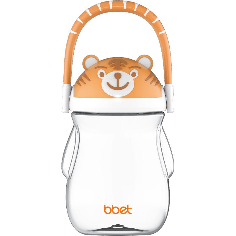 Kubek ze słomką Tygrys z tworzywa Tritan dla dzieci - Duża pojemność, Uroczy design