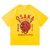 Funny Osaka Dotonbori T Shirt Fashion Men/Women Retro Takoyaki Osaka Drunken Octopus T-Shirt Unisex Vintage Cotton Tees Shirts
