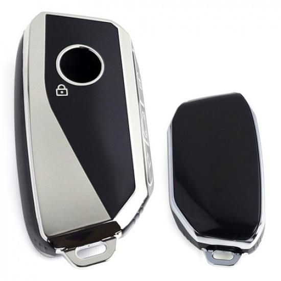 

Silver Chrome TPU Smart Key Fob Cover Case For -up BMW X5 X6 X7 iX i5 i7 5 7