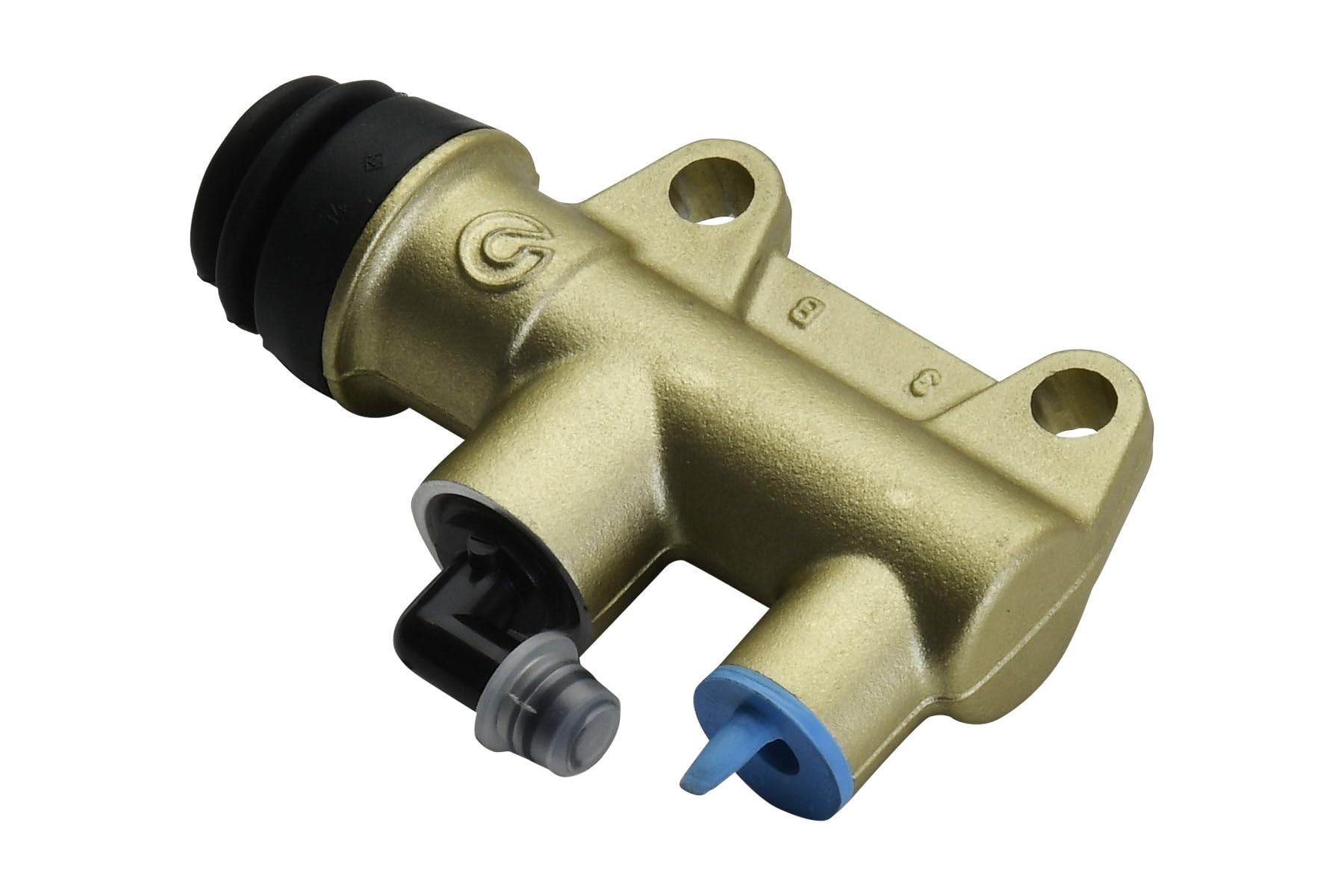 

Brembo Rear Brake Master Cylinder 11 Gold, Horizontal/90° Nipple, 10.4776.12
