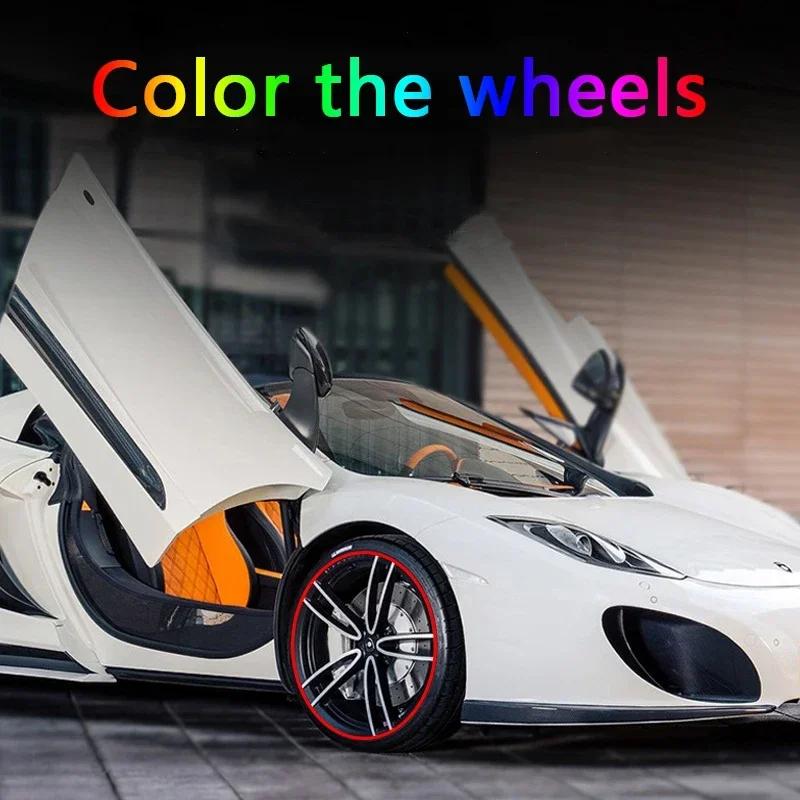 4/8M Roll Rim Blades Car Vehicle Color Wheel Rims Protectors Decor Strip Tire Guard Line Rubber Mounding Trim Tire Guard Line