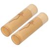 2Pcs Durable Bamboo Tea Canister Round Shape With Lid Tea Container 1.38 x 5.91in Incense Canister Spices