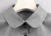 Women's Trendy Houndstooth Peter Pan Fake Collar Shirt