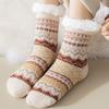 Floor Socks In Autumn and Winter Thickened with Fleece for Warmth and Anti Slip Mid Tube Socks for Home Use