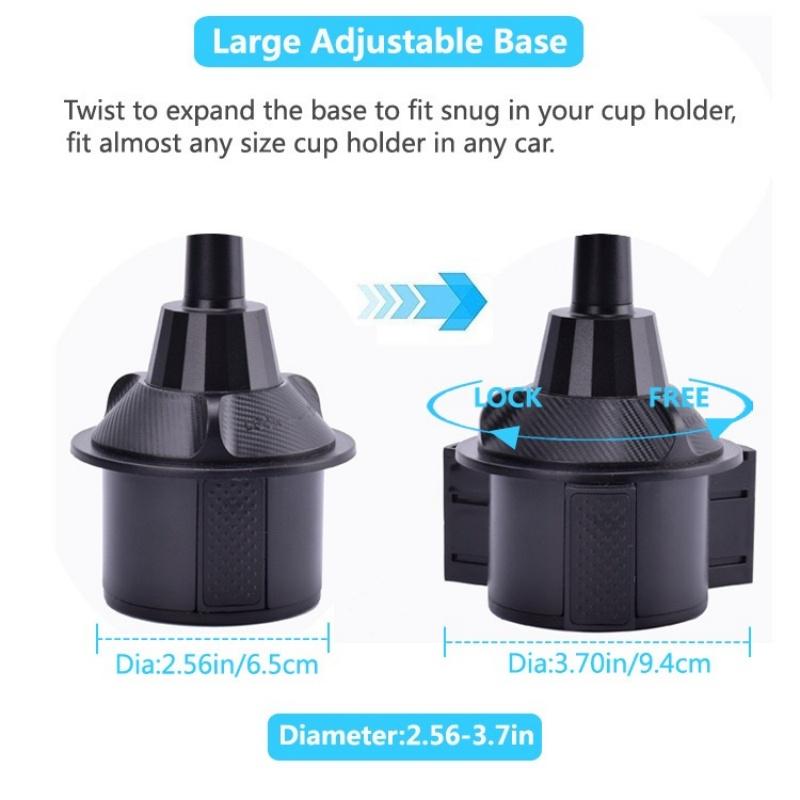 For Round Car Cup Holders, Car Cup Holder Tray, Rotatable Small Dining Table, Coffee & Drink Holder, 2-in-1 Phone Storage