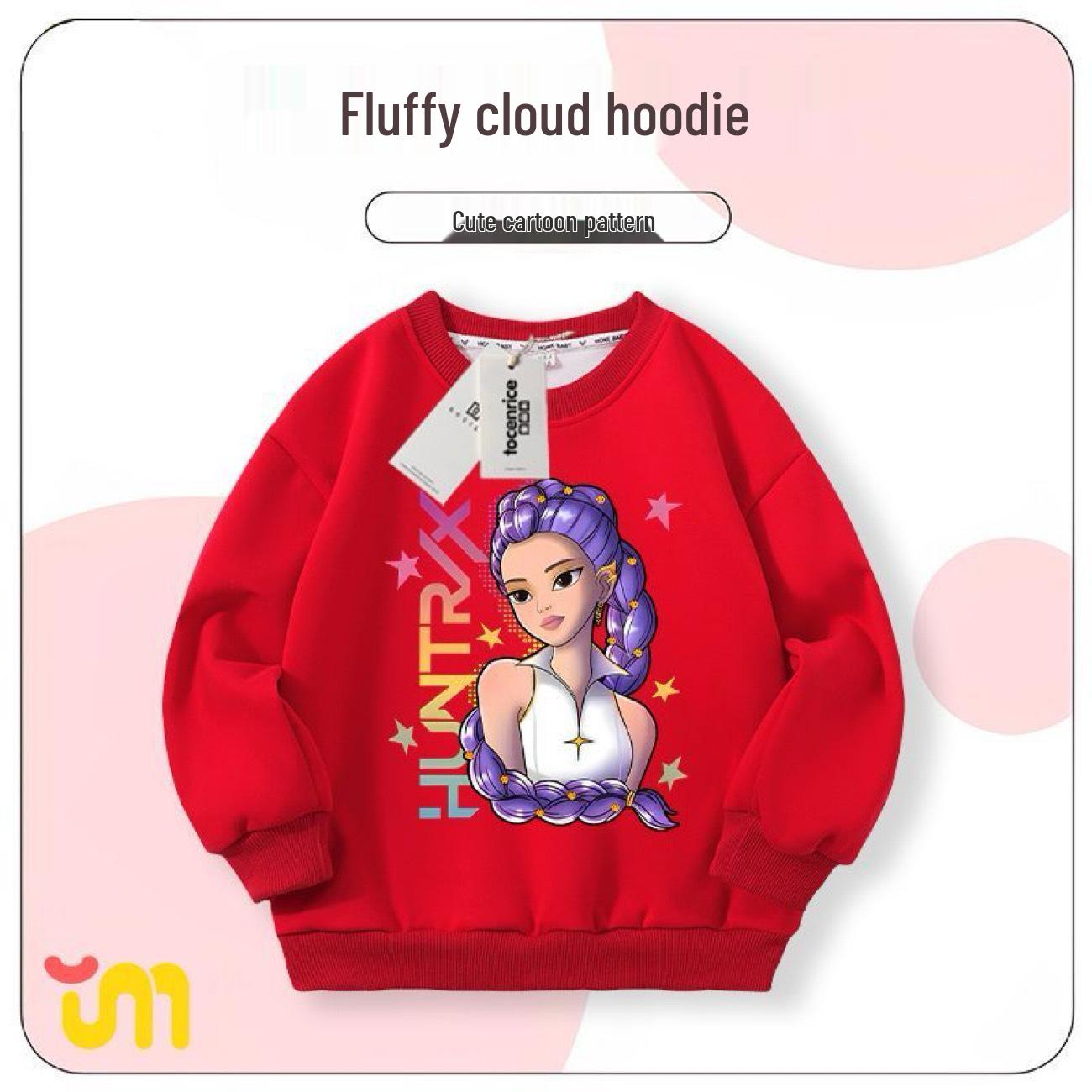 

K-Pop Demon Hunter Girl s Fleece Hoodie - Autumn/Winter Collection 120 (Height 110-120cm)