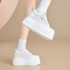 Casual Thick-soled Muffin Shoes Women's Spring and Summer New Laces, Small People Increase Their Height, Small White Shoes, Children's Shoes 