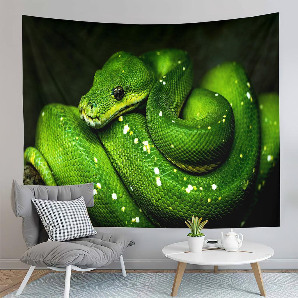 Fear Cobra Tapestry Reptiles Snake Tapestry Wildlife Illustration Tapestry Wall Hanging Home Living Room Bedroom Dorm Tapestries