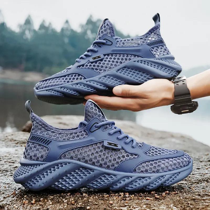 

2025 casual shoes men s summer ice silk air-conditioning shoes mesh breathable casual shoes running shoes deodorant perspiration shoes 39